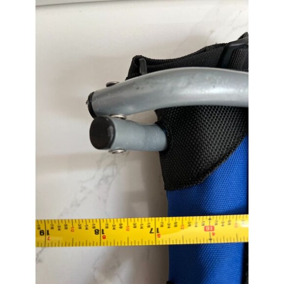 Travel Stadium Chair 1669 Bleacher Concerts Folding Carry Strap Blue Mesh Pocket - Picture 15 of 15